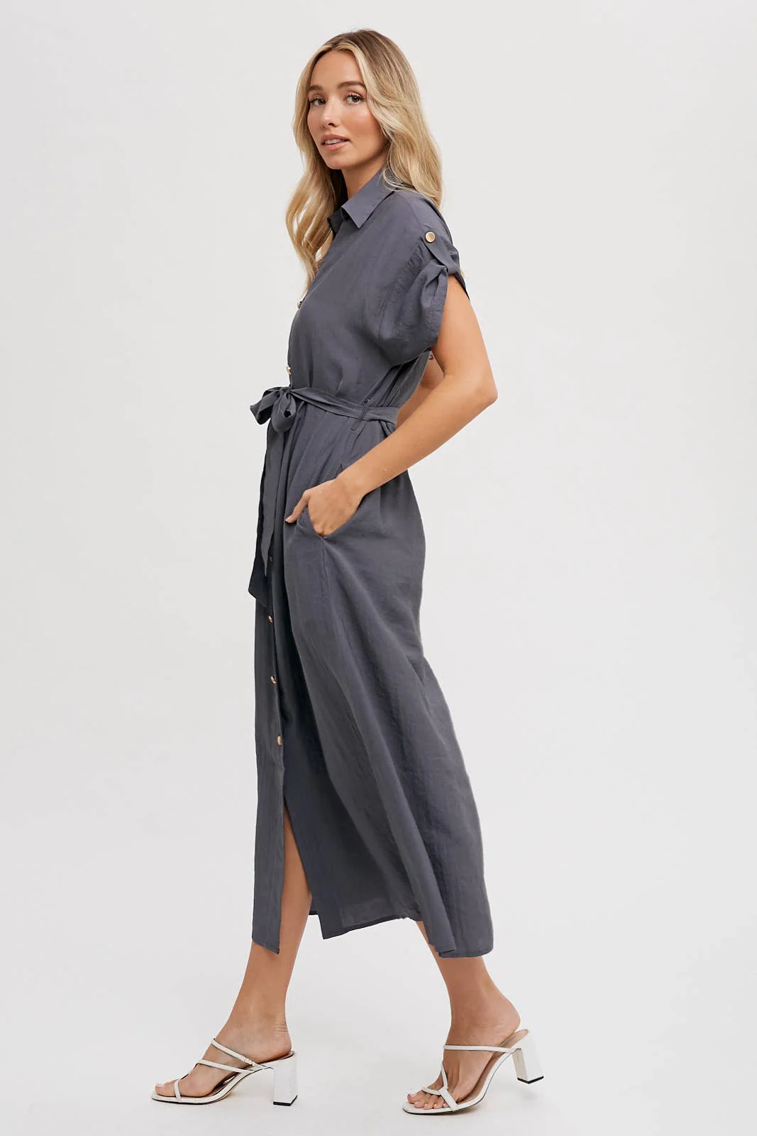 091EC0CF-EB2E-0376-7618-597BCE613BE4 Belted Shirt Dress - Image 5