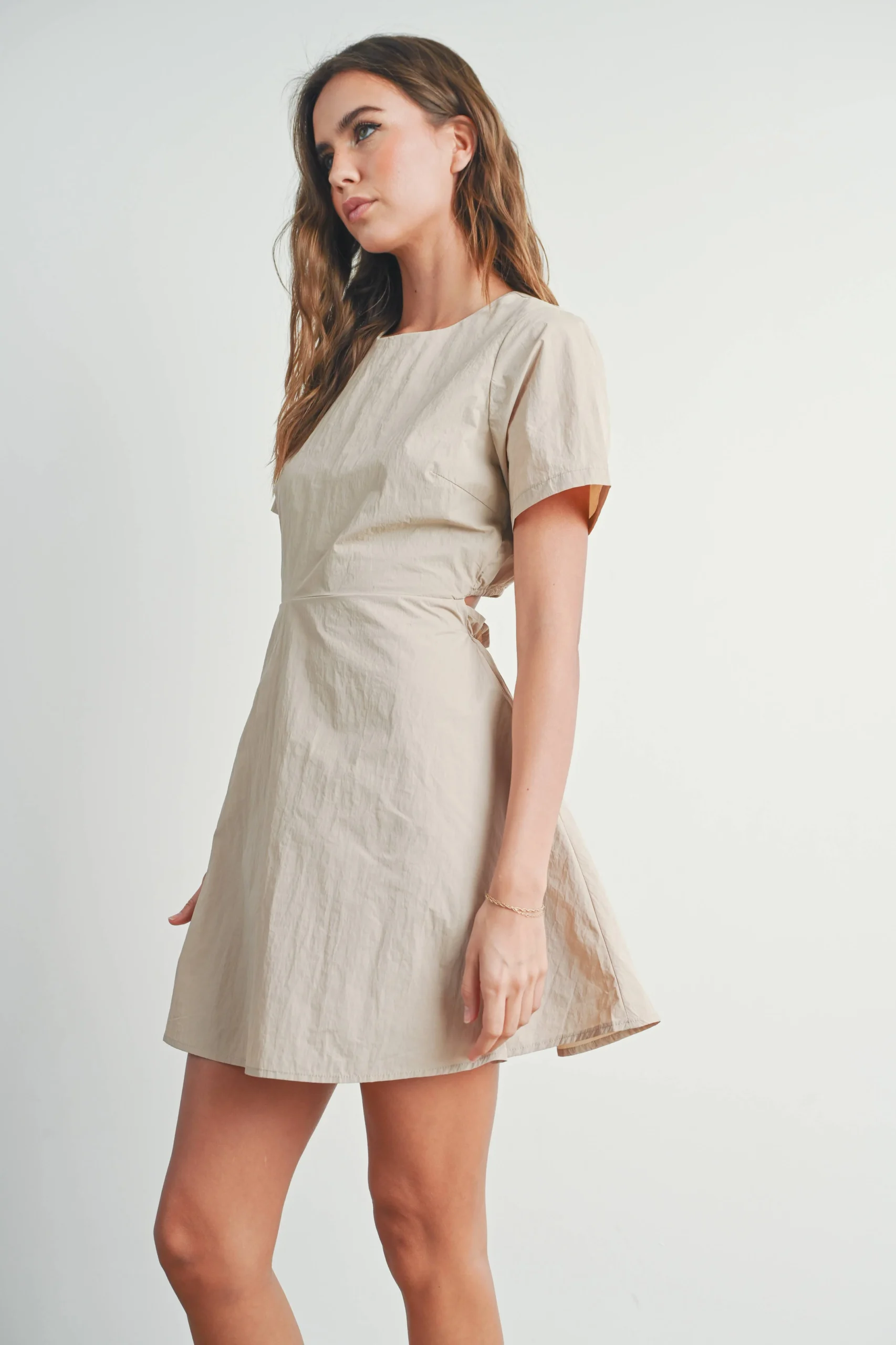 177B58B1-8406-53AE-71D9-22C6891EBF66 TIE BACK MINI DRESS - Image 5