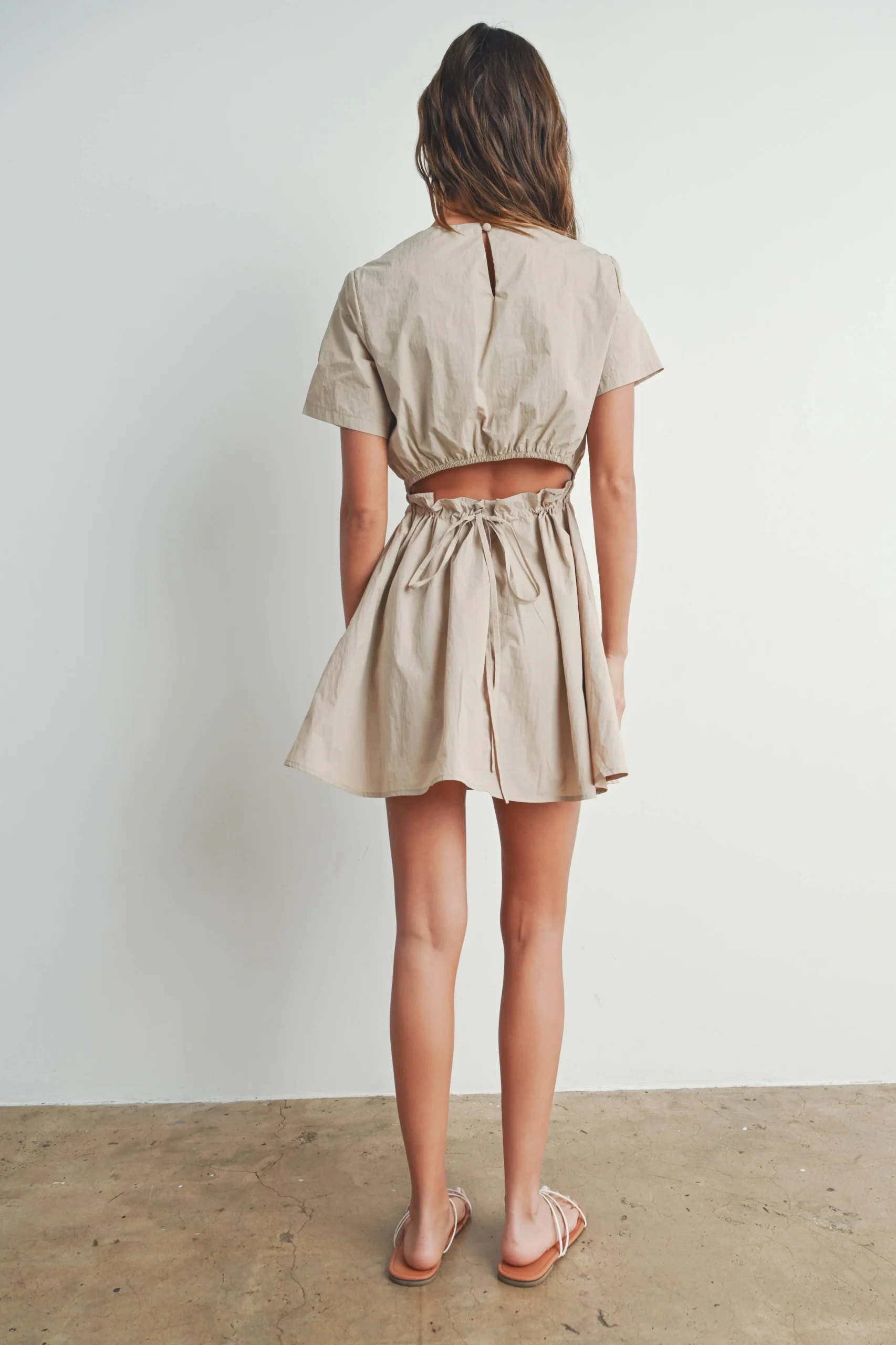 8610DA4F-C4AC-F91D-E7F5-D04CBCF19CD9 TIE BACK MINI DRESS - Image 11