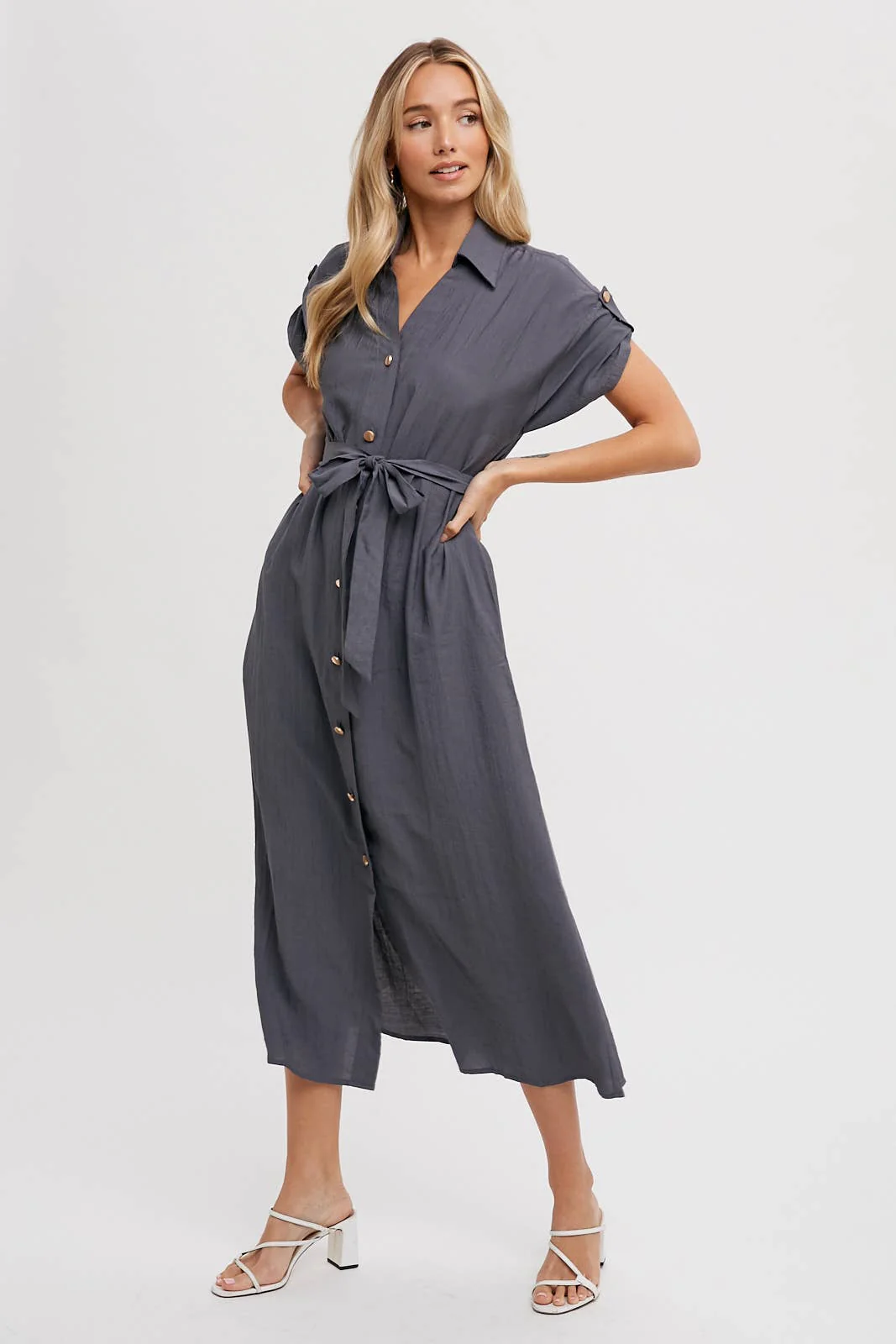 997D29D8-4AE7-5224-8DED-BE3BF0C5EDD1 Belted Shirt Dress - Image 8