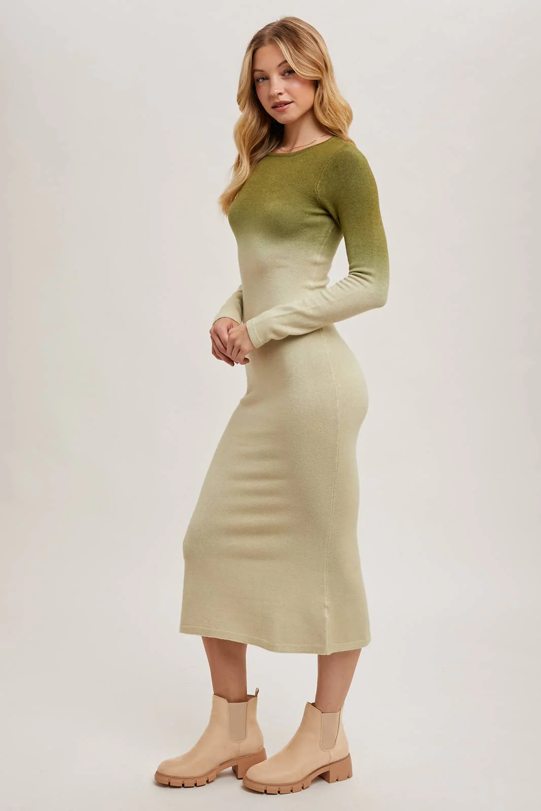 AD0853C3-4371-FDA0-0F6F-CC3FB09999D4 OMBRE BODYCON KNIT MIDI DRESS - Image 19