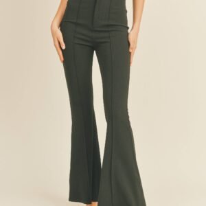 Home HIGH WAISTED FLARED DRESS PANTS