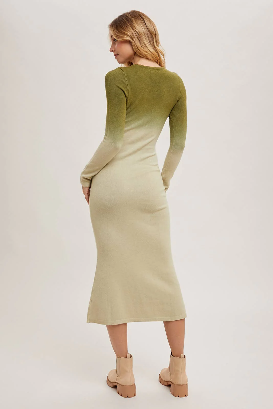 B5C0E04D-B1F8-EBC7-B2B2-B9CA495B871F OMBRE BODYCON KNIT MIDI DRESS - Image 21