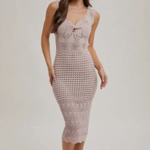 Sheet crochet beach dress