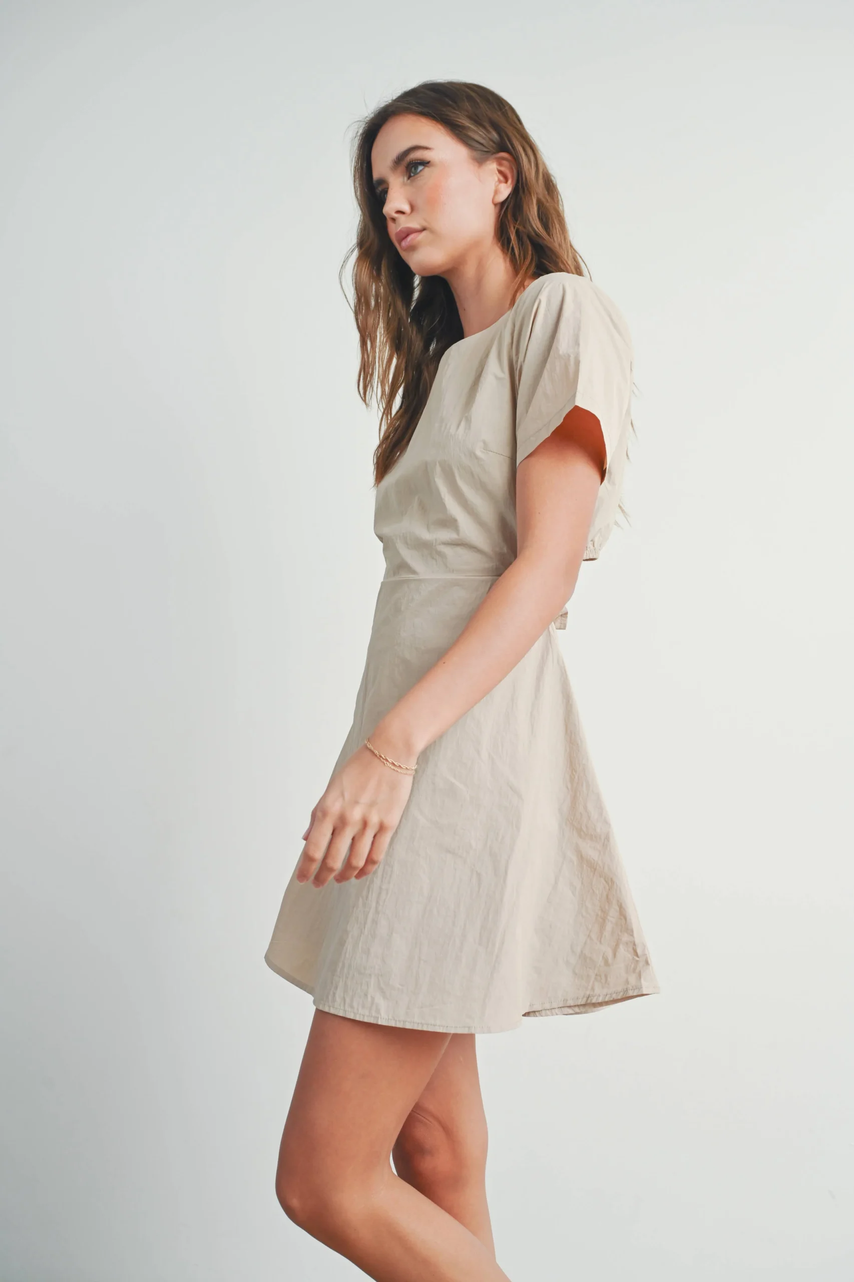 D4015D87-2EC4-8020-811F-15D4A9E1140E TIE BACK MINI DRESS - Image 7